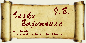 Vesko Bajunović vizit kartica